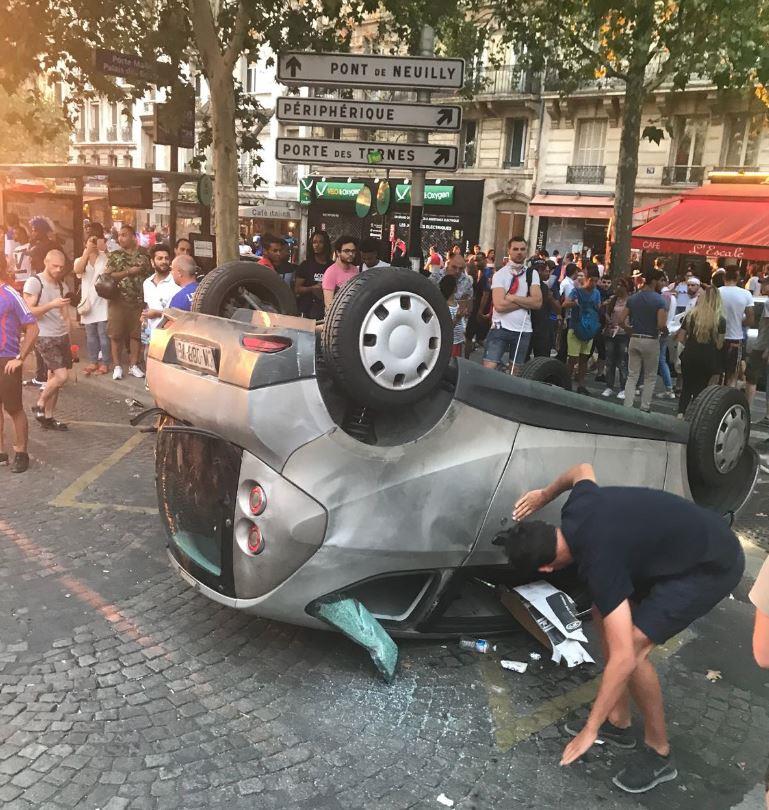 شغب في باريس خلال الاحتفال بالتتويج بالمونديال