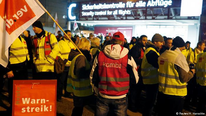 اضطراب الملاحة الجوية في ألمانيا بسبب إضراب في ثلاثة مطارات