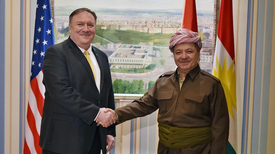 وزير الخارجية الأمريكي يصل إلى أربيل ويجتمع مع مسؤولين أكراد