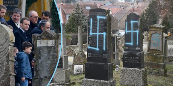 ماكرون يعد بإجراءات وقوانين لمكافحة معاداة السامية بعد «انتهاك» مقبرة يهودية في فرنسا