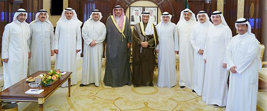 جابر المبارك يستقبل بحضور رئيس الحكومة الأمين العام لمجلس الوزراء