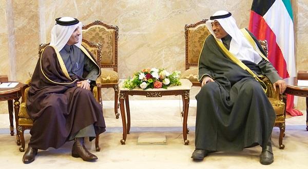 الخالد يستقبل وزير الخارجية القطري