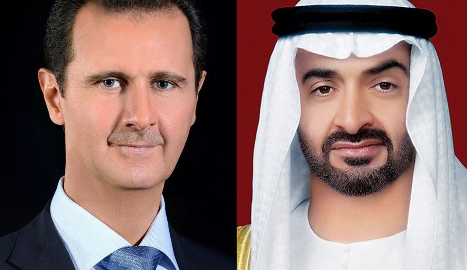 محمد بن زايد يؤكد في اتصال مع الأسد دعم سوريا بمواجهة كورونا