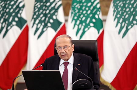 الرئيس اللبناني: نمر بأسوأ أزمة مالية واقتصادية..ودياب: العلاج مسؤولية وطنية