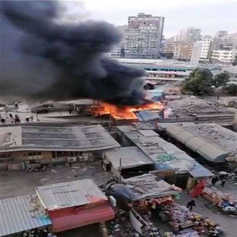 اندلاع حريق في محيط محطة قطارات «الزقازيق» في محافظة الشرقية المصرية