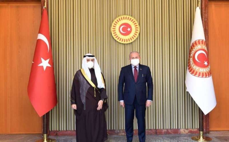 وزير الخارجية ناقش ورئيس البرلمان التركي تعزيز أطر تعزيز التعاون المشترك بين البلدين