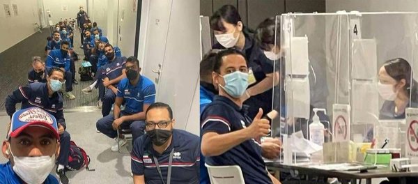 أزرق الطائرة يصل إلى طوكيو .. وعزل 5 من أعضاء الوفد بسبب الاشتباه بكورونا  